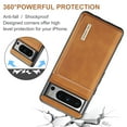 thumbnail image 4 of 2 in 1 Wallet Case for Google Pixel 9 Pro XL, Retro PU Leather Cell Phone Back Cover Magnetic Detachable with Wallet Credit Card Cash Holder Kickstand for Google Pixel 9 Pro XL, Brown, 4 of 10