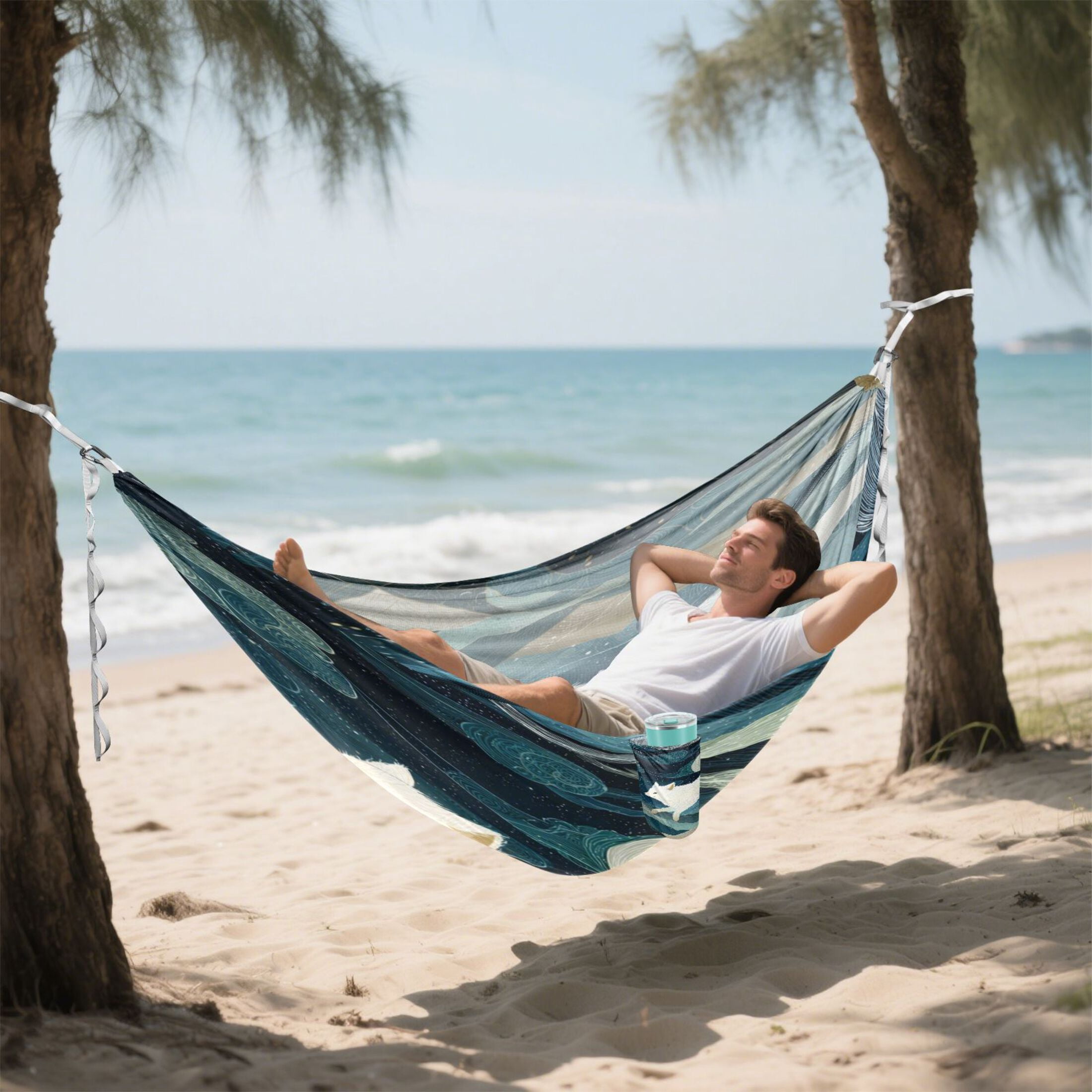 Hanging Hammock Portable Travel Camping For Outdooor Beach Camping Hiking A Fox