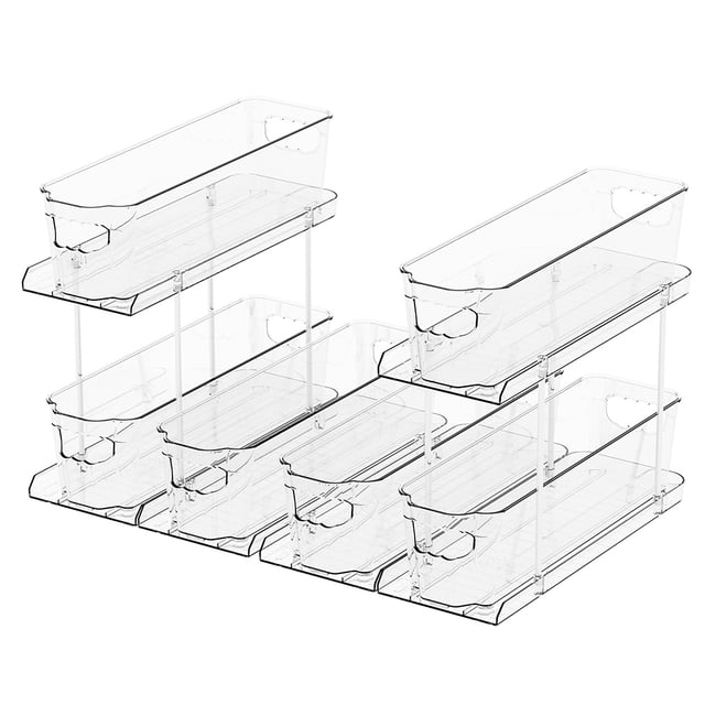 Gabinete Storage Rack Cajón Almacenamiento Slid Organizador Extracción Gran Capacidad 2 Niveles para El Cuidado Del La Piel