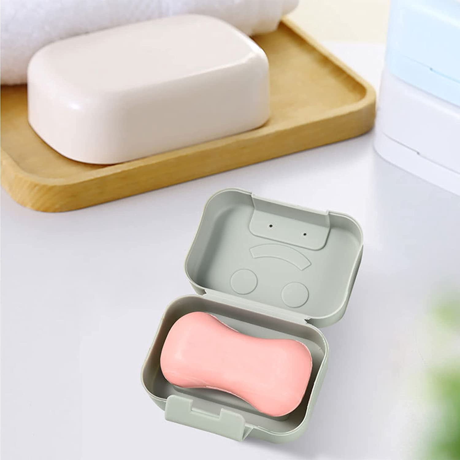 Boîte à Savon De Voyage étanche - Avec Bac De Drainage - Plastique Bleu Pour Sac De Sport Ou Valise