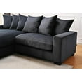 thumbnail image 3 of US Pride Furniture Luxe Oversized Two-Piece Sectional Couches for Living Room L Shaped Sofa  Corduroy Fabric Facing Left, Blue, 3 of 4