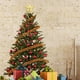 thumbnail image 1 of GOOHOCHY STOBOK - Estrella dorada de 20 cm para árbol de Navidad, decoración navideña de plástico de 5 puntas para fiestas en casa (dorada), 1 of 7