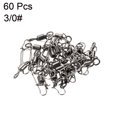 thumbnail image 3 of 103LBS Stainless Steel Fishing Rolling Swivel with Coastlock Snap, Black 60 Pack, 3 of 5
