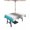 Turquoise, variant on Outdoor Tablecloth with Umbrella Hole, Brown Grey Spillproof Waterproof Outdoor Table Cover, Gray Farmhouse Modern Rustic Patio Tablecloths for Party/Garden/Picnic, Round 60 inch