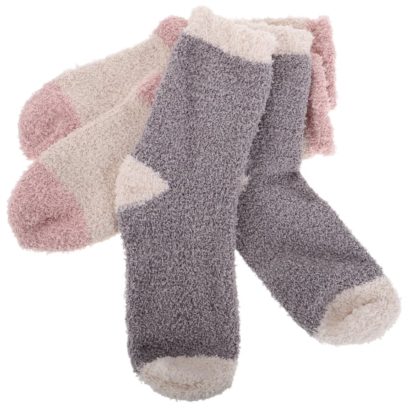 UPKOCH 2 Pairs Of Sleep Socks For Women Gray Warm Mid-calf Fit Portable Winter Wear