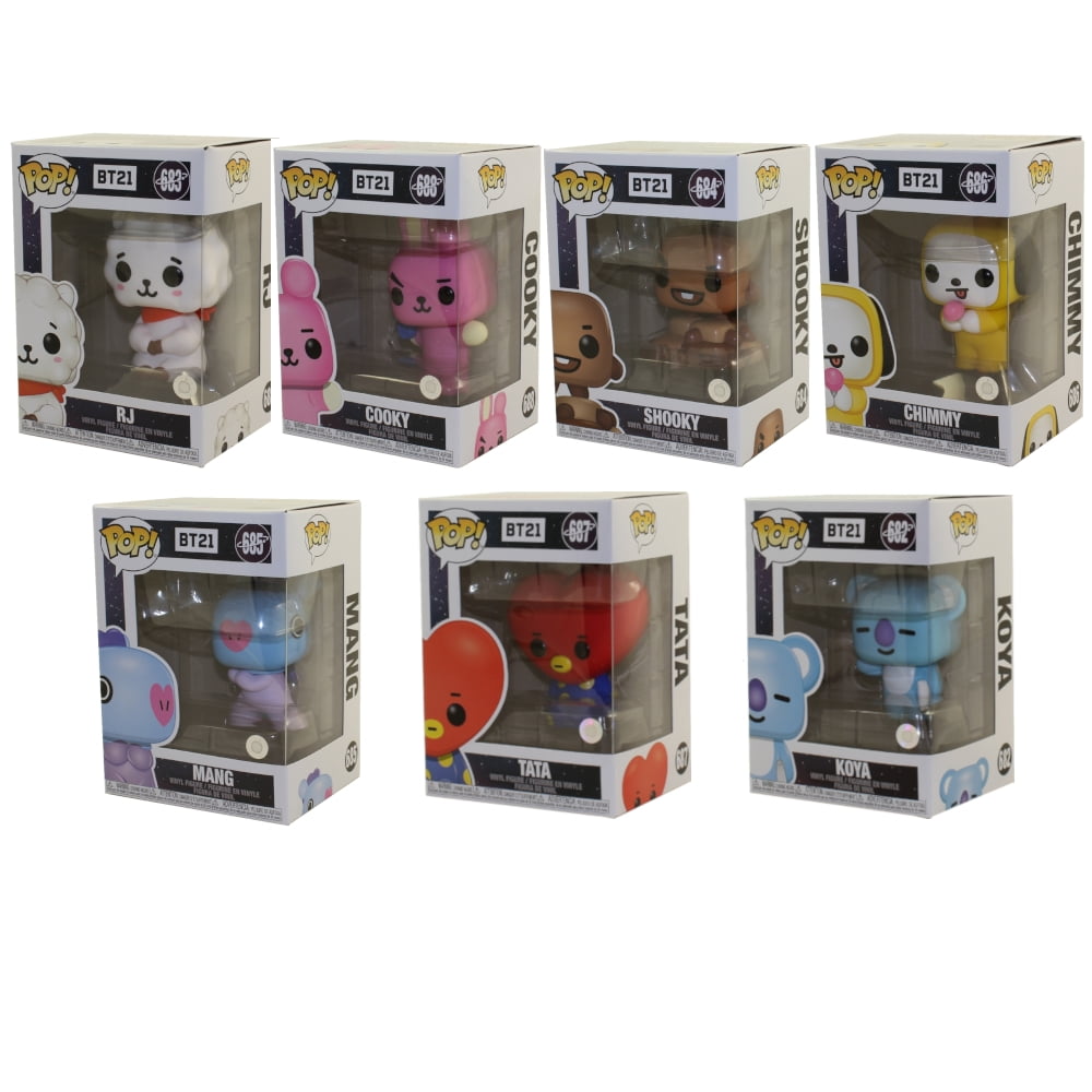 Funko POP! Animation - BT21 Vinyl Figures - SET OF 7 (Cooky, Mang, Koya, RJ, Shooky +2