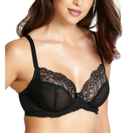 Panache Ana Lace Plunge Underwire Bra (9396) 34HH Black