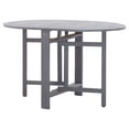 thumbnail image 3 of Oval Outdoor Dining Table, Foldable Design, 48 Inch, Gray Acacia Wood, 3 of 9