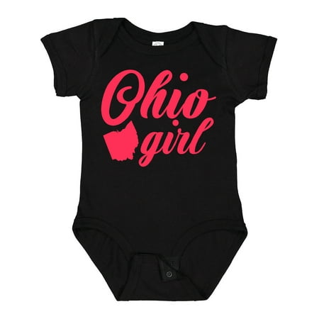 

Inktastic Ohio Girl Cursive Pink Gift Baby Girl Bodysuit
