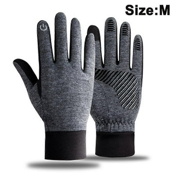 (Grey-M)winter gloves,touch screen running thermal driving,sports head gloves