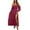 Fuchsia, variant on YOGAFOX Women's Boho Smocked Side Split Flowy Maxi Dress Rust Medium