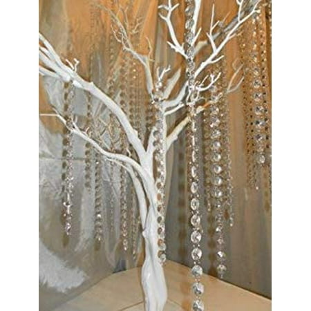 Blue Beads For Christmas Tree Magnificent 16 Feet Crystal Acrylic Gems Bead Strands, Manzanita Crystals, Tree Garlands, Christmas Decoration, By CrystalPlace ()