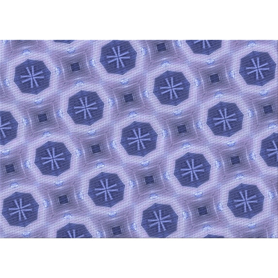 Ahgly Company Indoor Rectangle Patterned Slate Blue Area Rugs, 6' x 9'