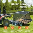 thumbnail image 2 of KFFKFF 42" Lawn Sweeper, Tow Model, 12 cu.ft. Capacity, Durable Grass and Leaf Collector with Dump Rope, Height Adjustable for Efficient Debris Collection, 2 of 9