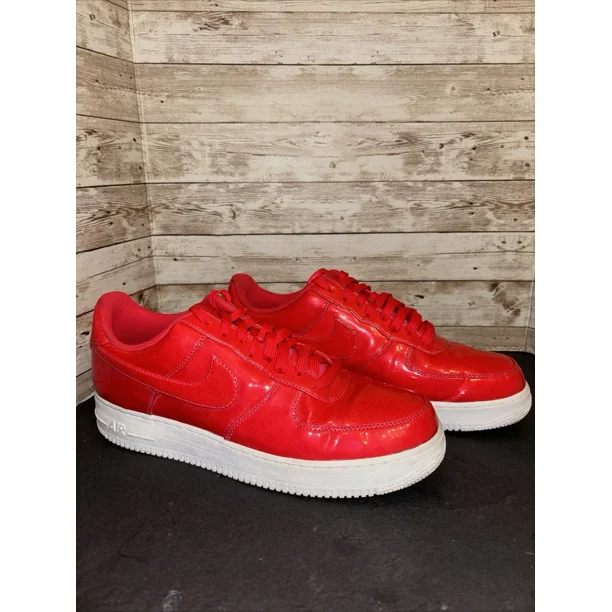 Ni - ke Ni - ke Air Force 1 '07 LV8 UV 'Siren Red' Patent Leather Mens Sz 11.5 AJ9505-800
