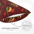 thumbnail image 3 of Zufioo Hot Chili Print Double-sided Plush Pillow Cover,Decorative Pillow Protector without Pillow Core, Suitable for Sofa, Bedroom, Car-20"x30", 3 of 6