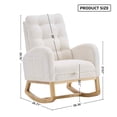 thumbnail image 6 of Timbernest Rocking Chair with Footrest, High Backrest Modern Accent Chair for Nursery and Living Room, Teddy Beige, 6 of 8