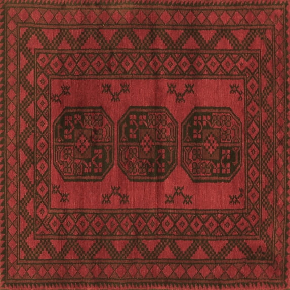 Ahgly Company Indoor Square Persian Brown Traditional Area Rugs, 8' Square