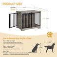 thumbnail image 2 of Hzuaneri Dog Crate Furniture with Barn Door, 31.9" Heavy Duty Wooden Kennel for Small Medium Dogs, Farmhouse Style, Greige, 2 of 7