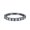 Black, variant on Simulated Cubic Zirconia Size-5 Half Eternity Ring Wedding Engagement Band Baguette Round CZ 925 Sterling Silver