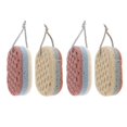 thumbnail image 2 of 4 Pedazos Esponja Exfoliante Limpiador Corporal de Accesorios Necesarios para Hogar jinwen Esponja de baño, 2 of 5