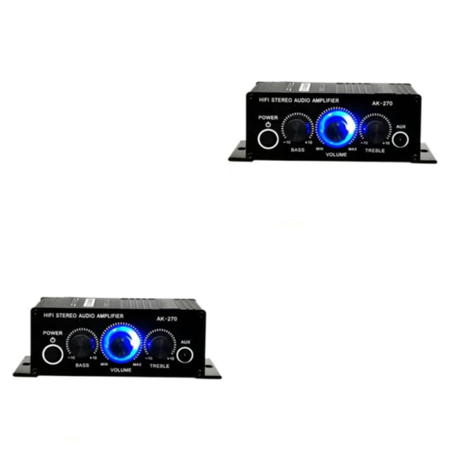 Matsuzay HiFi Power Amplifier Mini Audio Receiver Digital Stereo AMP Control Volume 2piezas AK270 12 V/40 W