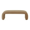 thumbnail image 4 of Leigh Taupe Velvet Channeled Bench, 4 of 4