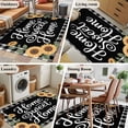 thumbnail image 6 of 4x6 Washable Area Rug, Yellow Sunflower Non-Slip Rectangle Rug for Living Room Office, Black Buffalo Plaid Sweet Home Green Leaf Indoor Accent Floor Mat for Home Decor, 6 of 9