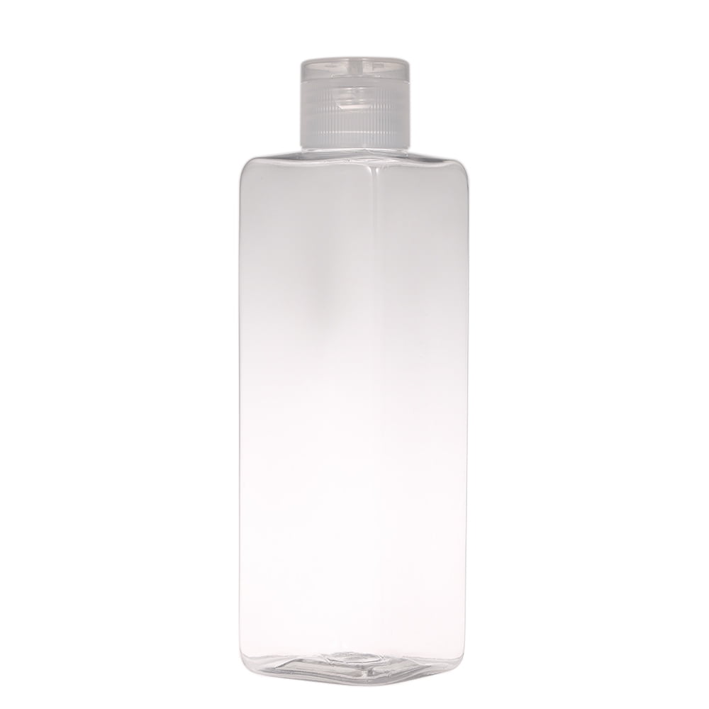 250ml Empty Square Bottles Refillable Bottle with Flip Cap for Shampoo