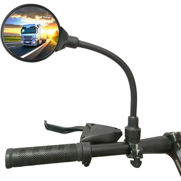 (Gift Of K) 1 Pack --- Bike Rearview Mirror, Adjustable Bike Mirrors, Handlebar Mirror, Round Convex Acrylic Bike Mirrors for Handlebar, Bike Rear View Mirror for Electric Scooter