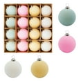 thumbnail image 2 of Japceit Velvet Christmas Ball Ornaments 16-Piece Set, Flocked Plastic Hanging Balls 6cm, Premium Tree Decor Collection for Home, Holiday, Festive Interior Display, 2 of 7