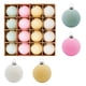 thumbnail image 3 of 16 bolas navideñas de terciopelo flocado | Adornos colgantes de plástico de 6 cm para árbol | Decoración festiva para el hogar y fiestas, 3 of 5