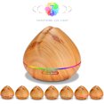 thumbnail image 1 of Humidificador de aire con vapor frío y difusor de aceites esenciales, color madera, 1 of 8