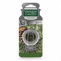 Yankee Candle Smart Car Vent Clip Air Freshener that Last up 30 days, Balsam & Cedar