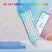 E-YOOSO 60% Mechanical Keyboard - RGB Backlit, Blue Switch, Wired Gaming Keyboard with 61 Keys for PC, Mac