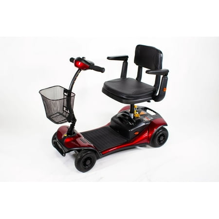 Shoprider Dasher 4 Scooter 300lb Capacity With Swivel Seating in Burgundy