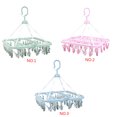thumbnail image 3 of 36 Clips Folding Clothes Hanger Children Adults Clothes Dryer Windproof Socks Underwear Plastic Drying Rack, 3 of 9