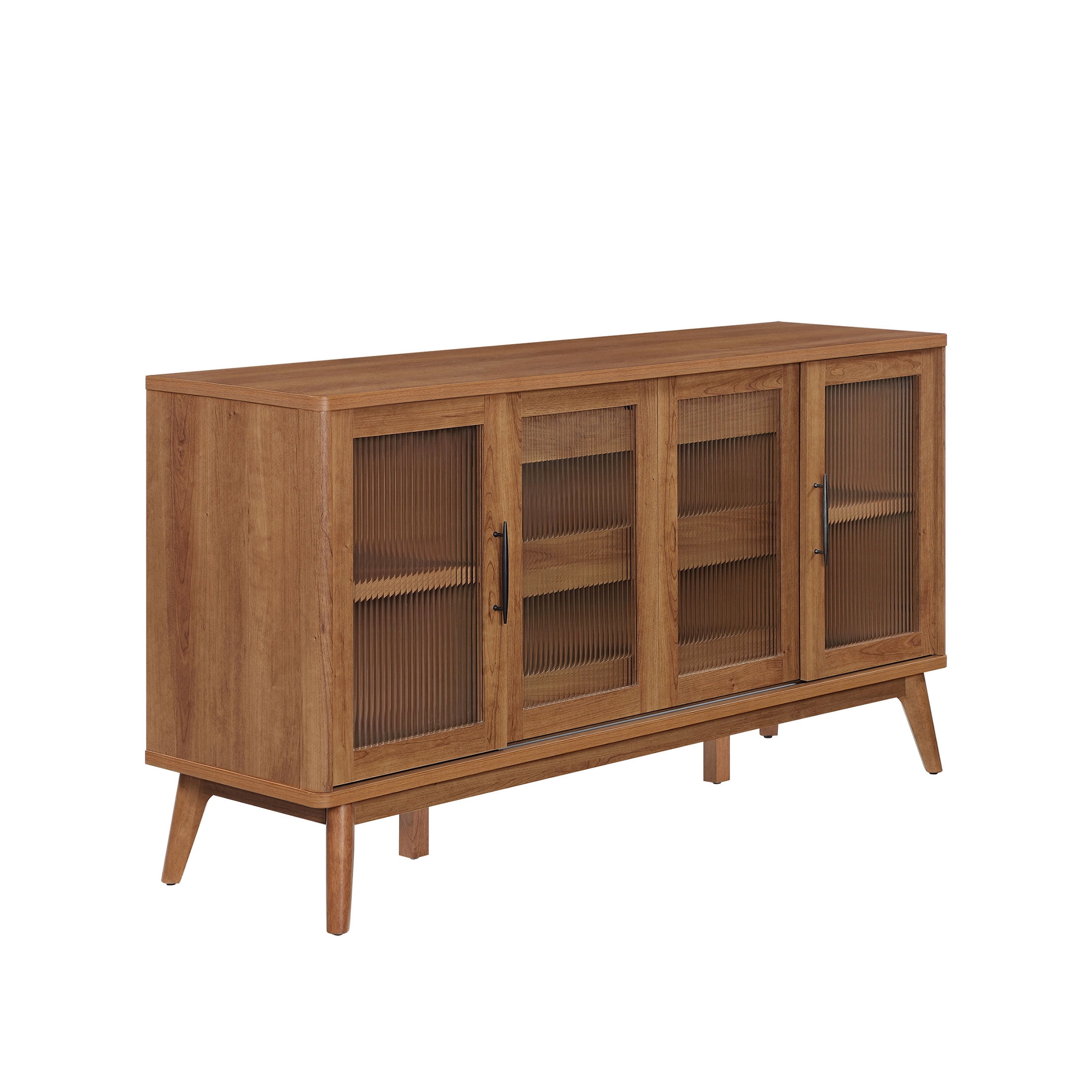 Better Homes & Gardens Greyson Glass Door Buffet Cabinet, Acorn Finish