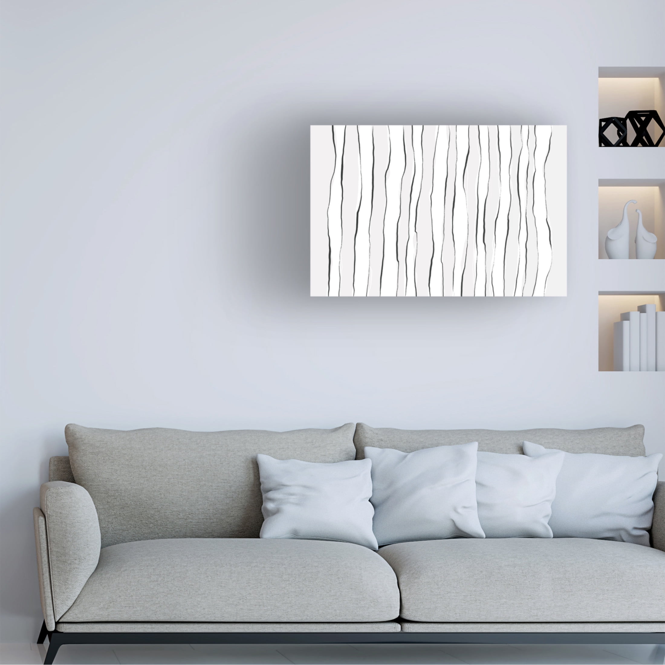 Trademark Fine Art uplusmestudio Line on Line Canvas Wall Art