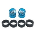 thumbnail image 1 of Wweixi 4pcs Wheel Rim Tire Modification Parts Compatible With 1/28 Wltoys K969 RC Wheel Rim Tire Modification Parts RC Car blue 1Set, 1 of 6