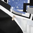 thumbnail image 4 of Homewish Geometric Plaid Bedding, Blue White Black Duvet Cover Full, Black Reversible, 3pcs 1 Duvet Cover and 2 Pillowcases, 4 of 6