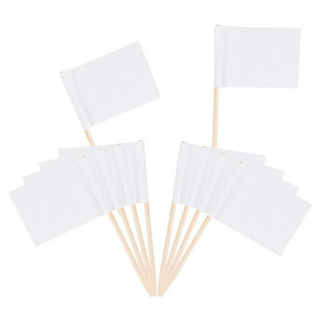 Blank Toothpick Flags - 250-Piece Cupcake Toppers with White Flags for Labeling, Cocktail Picks, Cake Decoration Supplies, Sandwich Holders for Appetizers, Cheese Markers, Catering, 1.375 x 2.5 (The Best Cheese Cake)