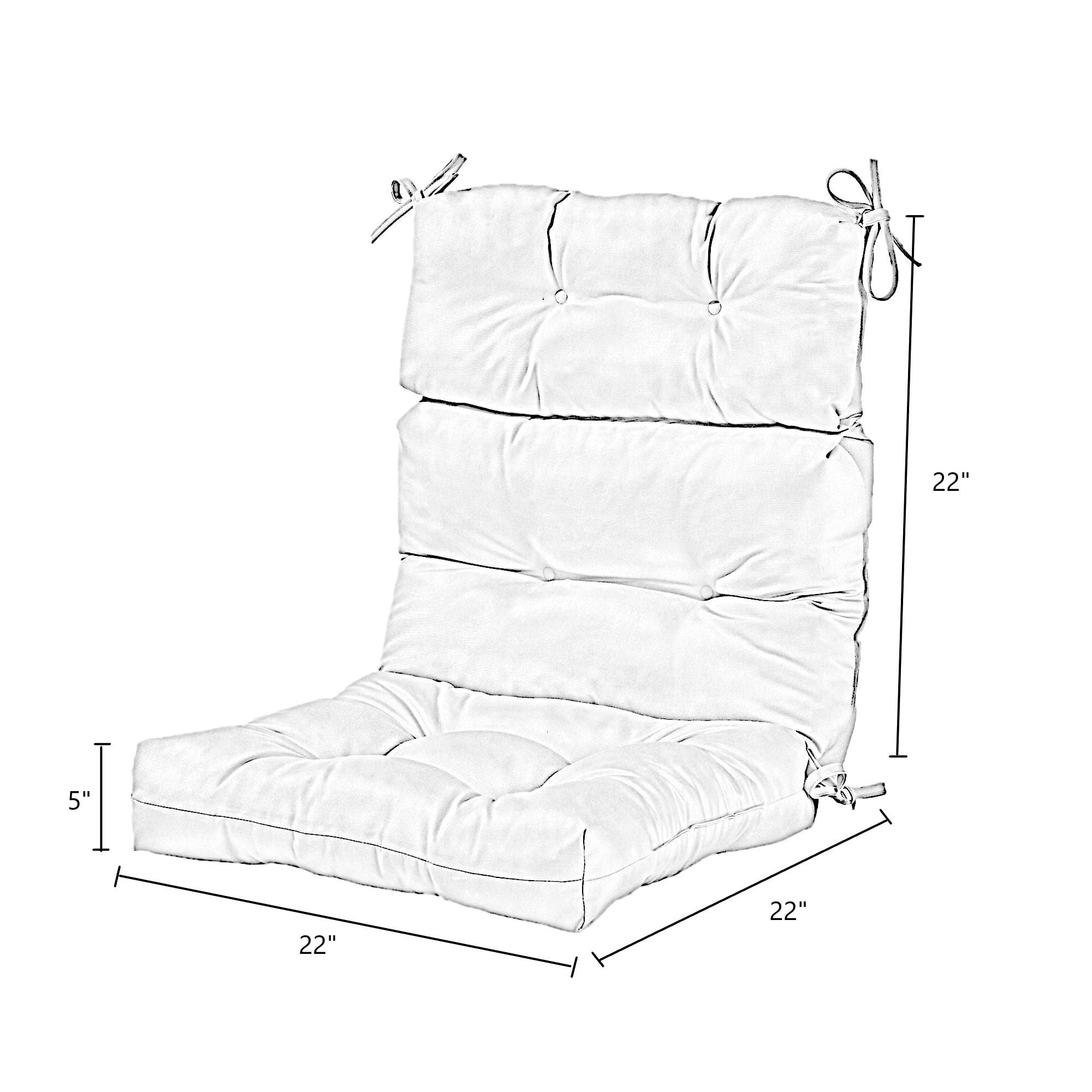 Aloha Red Floral Outdoor High Back Chair Cushion