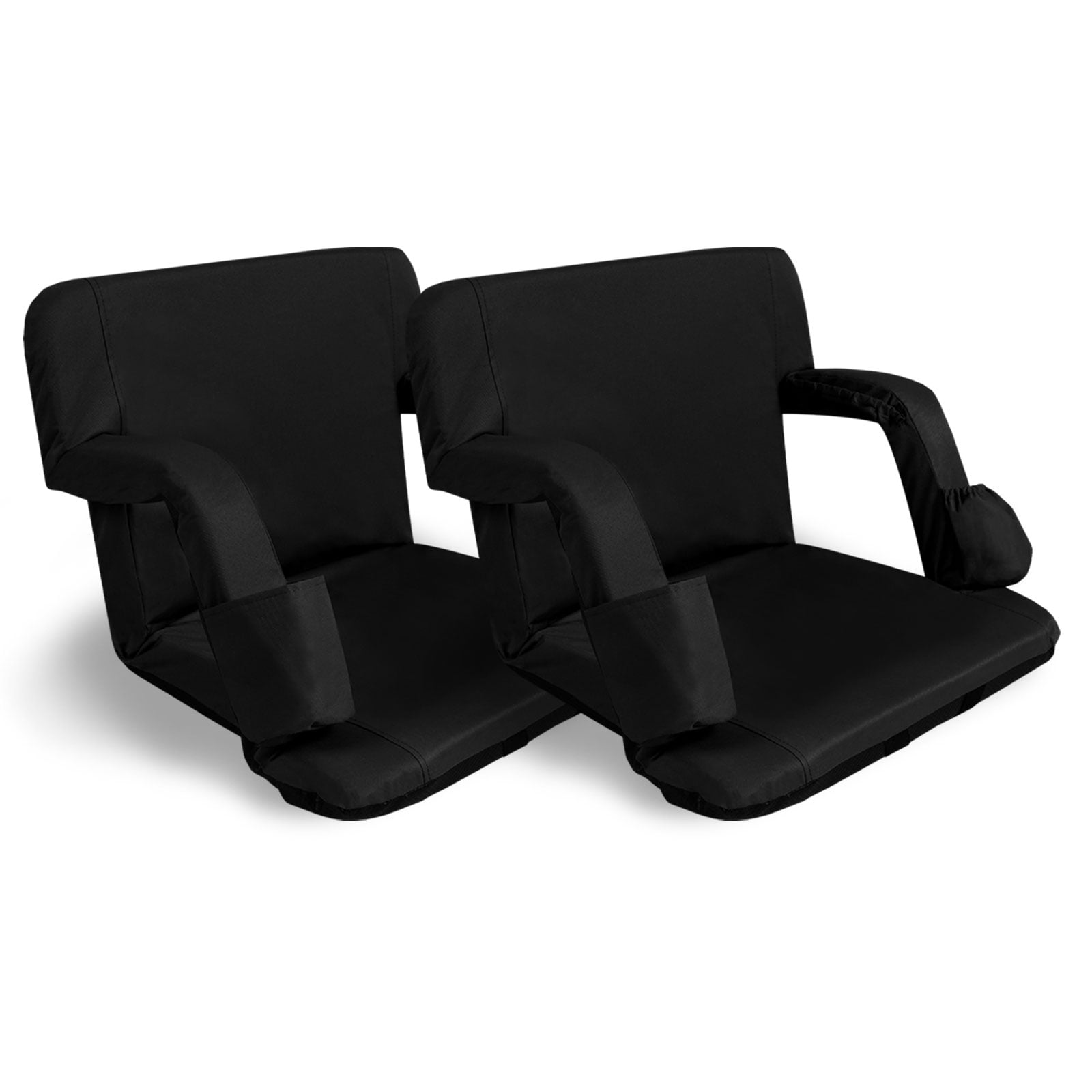 24.4" Wide Stadium Seat For Bleachers With Back Support 6 Reclining