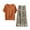 Brown, variant on Runfenguu Cute Summer Outfits For Women Women' Casual Loose Print Short Sleeve V-Neck Blouses Pants Sets