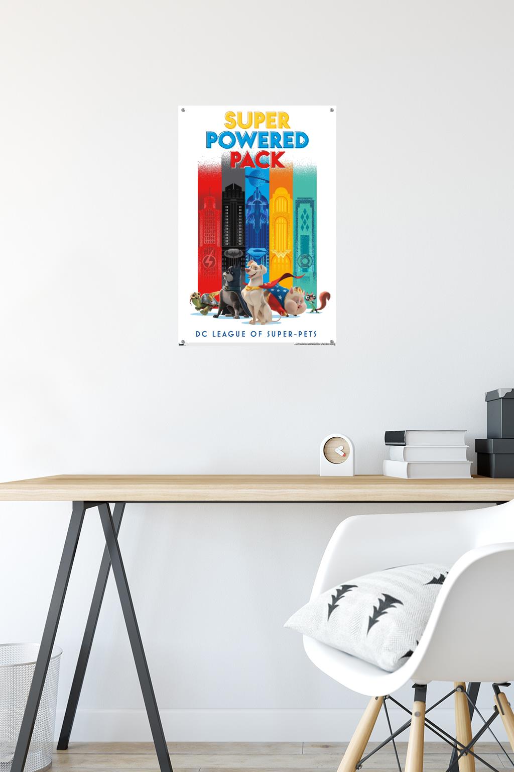 DC League of Super-Pets - Skyline Wall Poster with Push Pins, 14.725" x 22.375"