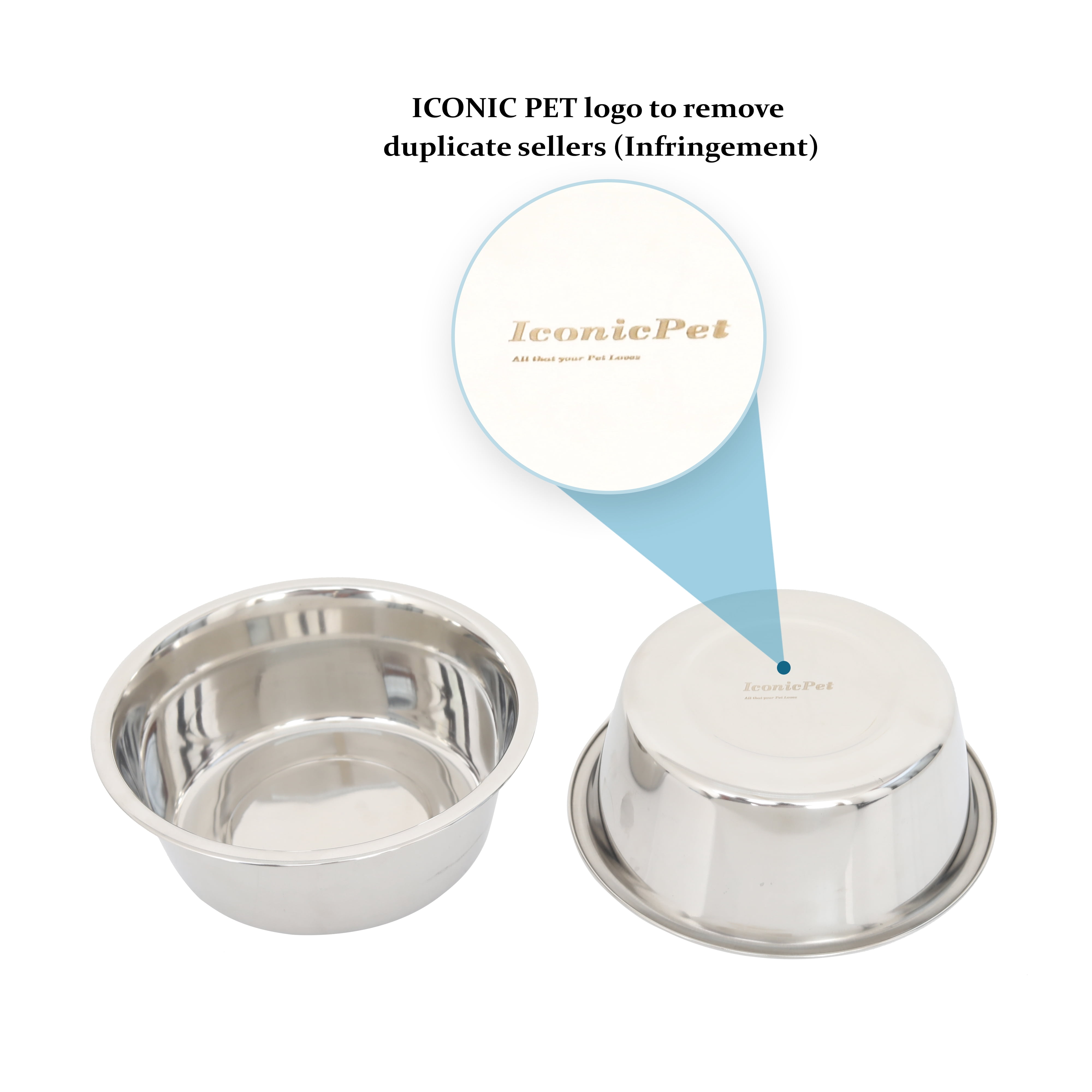 Iconic Pet Elevated wired pet double diner - Large- 64 Oz