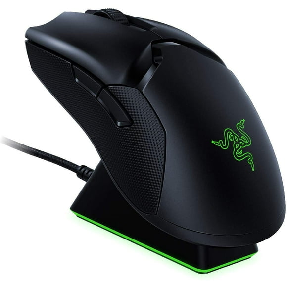 Razer Viper Ultimate Hyperspeed Lightest Wireless Gaming Mouse & RGB Charging Dock: Fastest Switch - 20K DPI Optical Sensor - Chroma Lighting - 8 Programmable Buttons - 70 Hr Battery