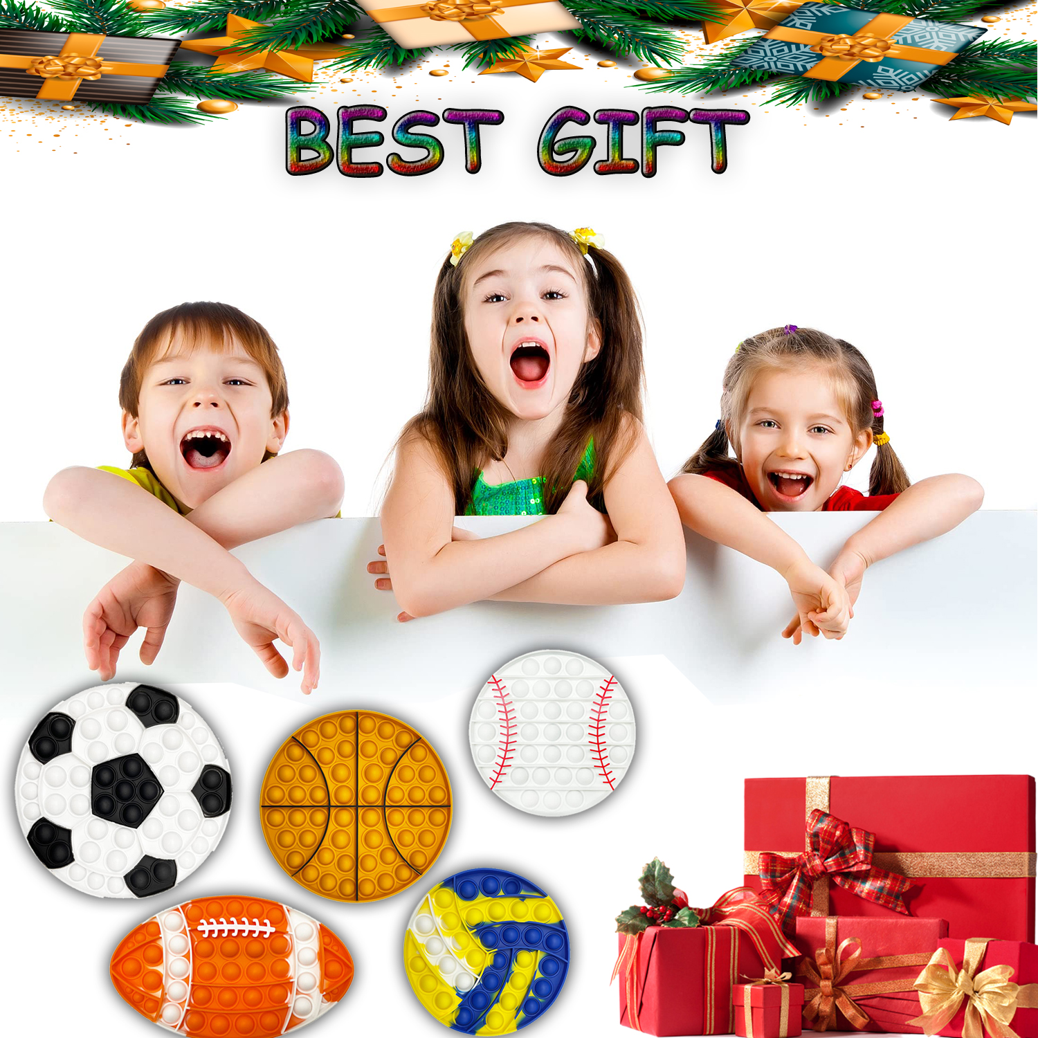 Buy ZIMFANQI Pop It Fidget Toys Pack Big Pop Its Simple Dimple Fidgets ...