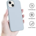 thumbnail image 6 of Designed for iPhone 13 Case, [Silicone Ultra Slim Thin Series], Full Body Shockproof Protective Phone Case with Soft Anti-Scratch Microfiber Lining Cover iPhone 13, 6.1 inch, Baby Blue, 6 of 14